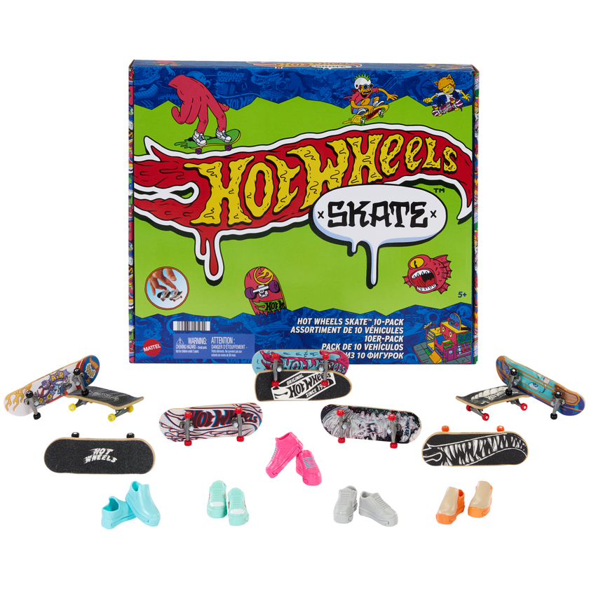 Hot Wheels Skate-Assortiment de 10Fingerboards Avec Chaussures Best Price