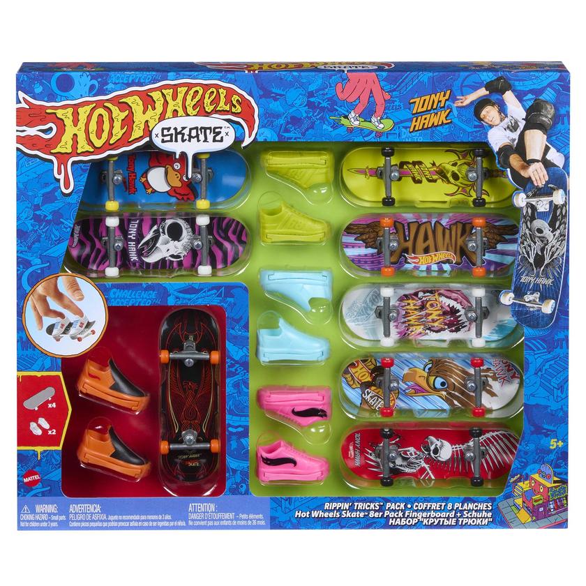 Hot Wheels-Skate-Fingerskate Tony Hawk-Pack Fingerboards et Chaussures For Sale