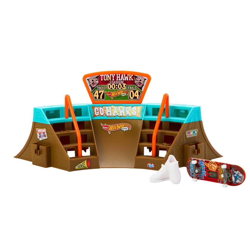 Hot Wheels Skate Pista de Juguete Set Estadio Tony Hawk Best Price