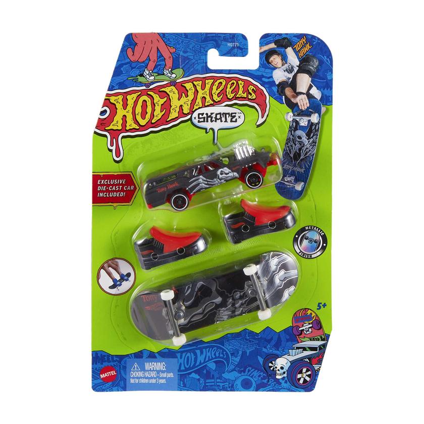 Hot Wheels Skate Tony Hawk Collector Set, Fingerboard, Pair Of Skate Shoes & Car High Quality