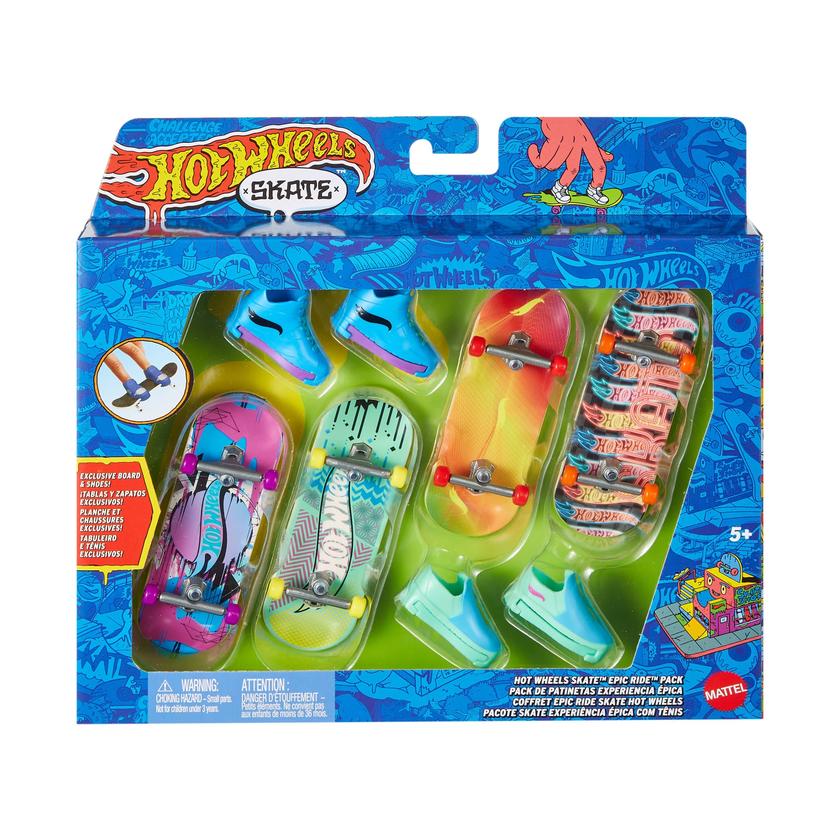 Hot Wheels Skate Veículo de Brinquedo Pacote de Patinetes Experiência Épica com Tênis New Arrival