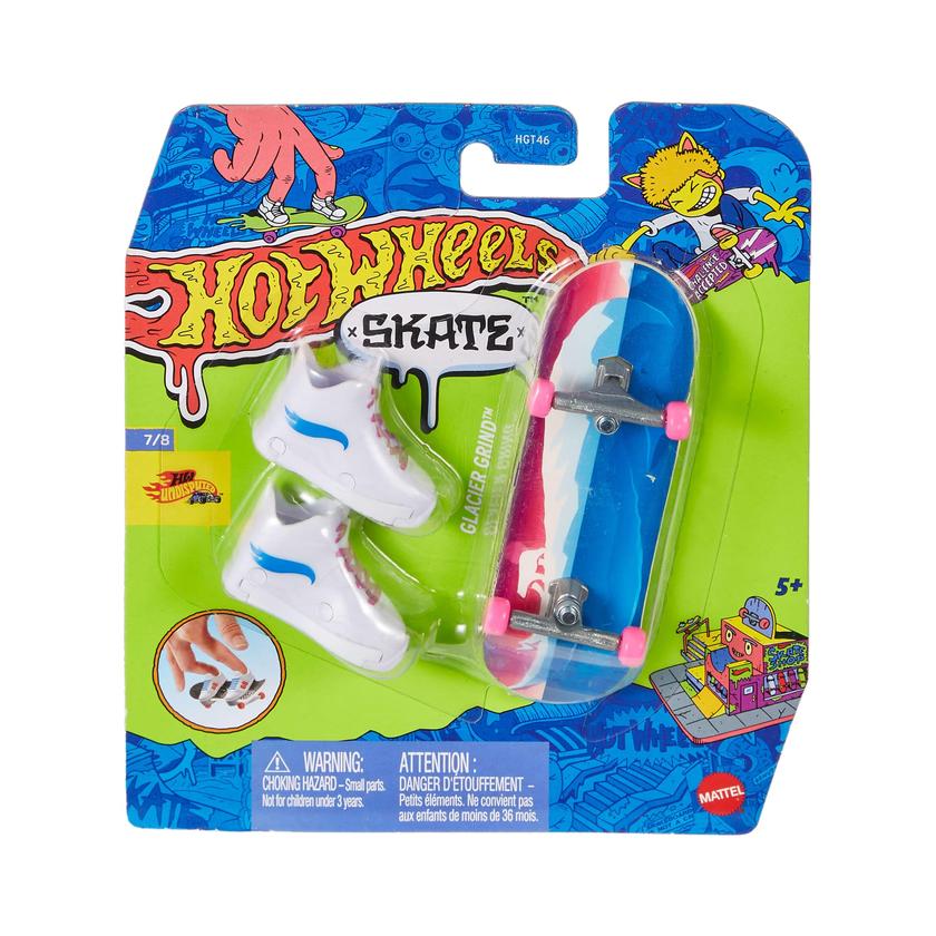 Hot Wheels Skate Veículo de Brinquedo Skateboard GLACIER GRIND™ com Tênis Free shipping