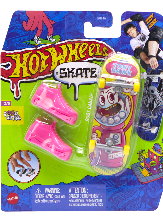 Hot Wheels Skate Veículo de Brinquedo Skateboard ROOT CANAL™ com Tênis High Quality