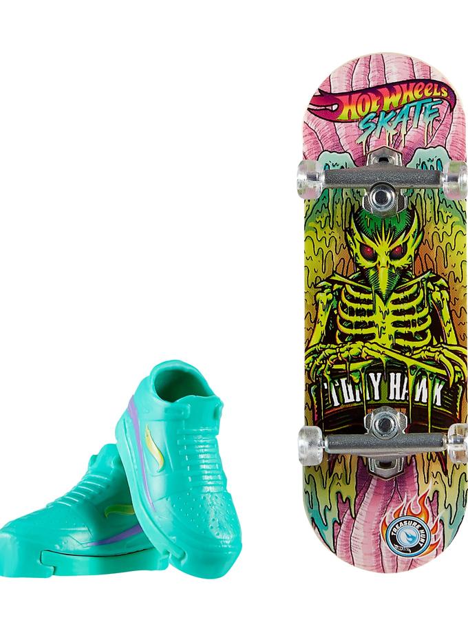 Hot Wheels Skate Veículo de Brinquedo Skateboard SKELETON SLUDGE™ com Tênis Free shipping