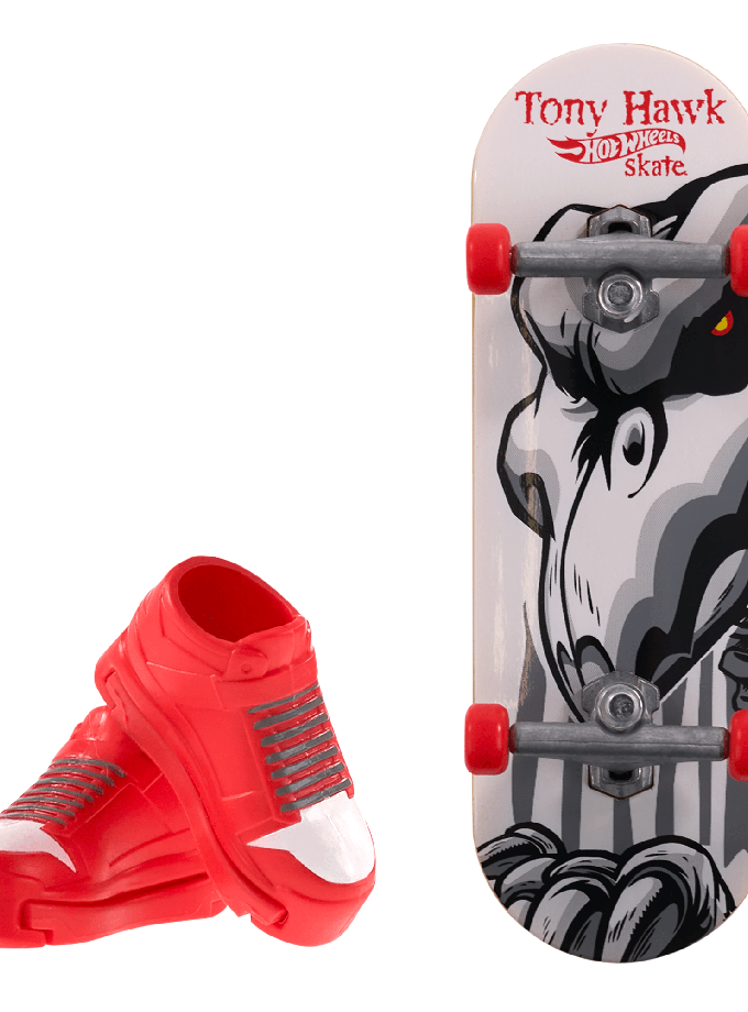 Hot Wheels Skate Veículo de Brinquedo Skateboard SKELETOS™ com Tênis New Arrival