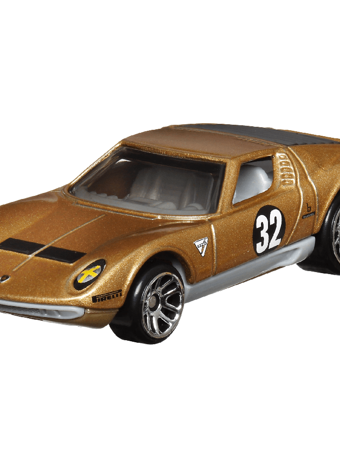 Hot Wheels Themed Veículo de Brinquedo 71 Lamborghini Miura SV Vintage Same Day Delivery