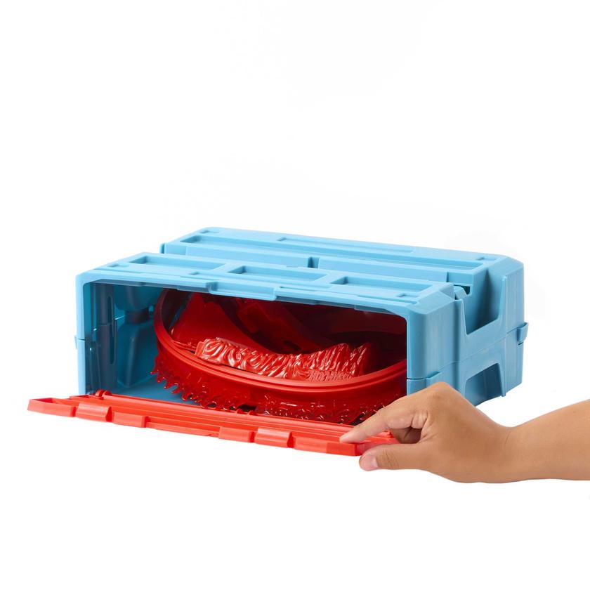 Hot Wheels Track Builder Pista de Brinquedo Caixa Grande de Acrobacias Temática de Fogo Best Seller