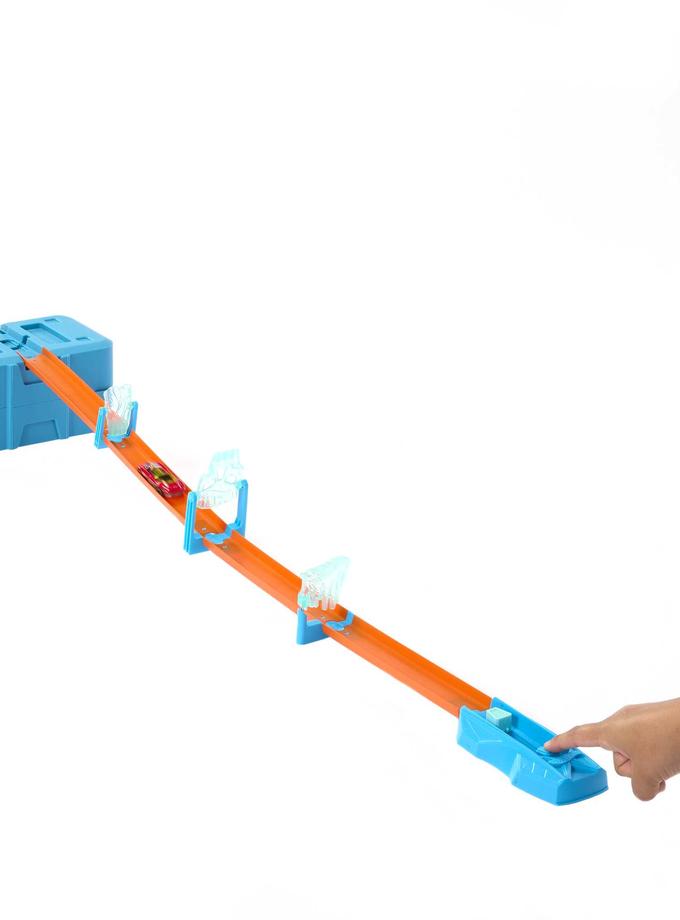 Hot Wheels Track Builder Pista de Brinquedo Caixa Pequena de Acrobacias Temática de Gelo For Sale