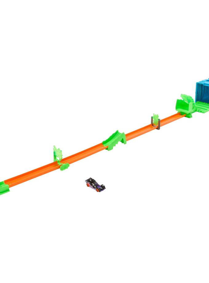 Hot Wheels Track Builder Pista de Brinquedo Caixa Pequena de Acrobacias Temática Salto Tóxico High Quality