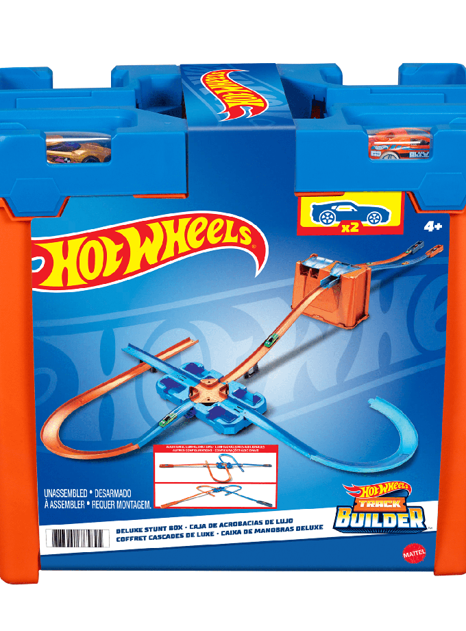 Hot Wheels Track Builder Pista de Juguete Caja de Acrobacias De Lujo Free shipping