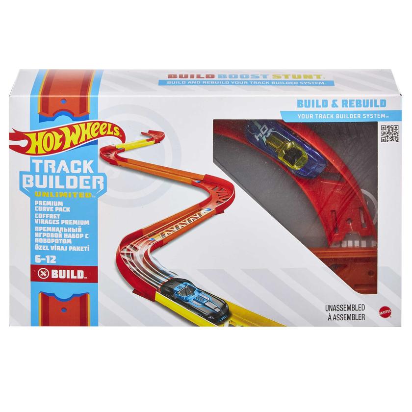 Hot Wheels Track Builder Pista de Juguete Paquete de Curvas Premium Same Day Delivery