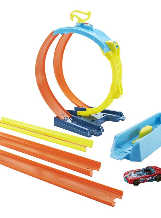 Hot Wheels Track Builder Pista de Juguete Paquete Doble Loop Best Seller