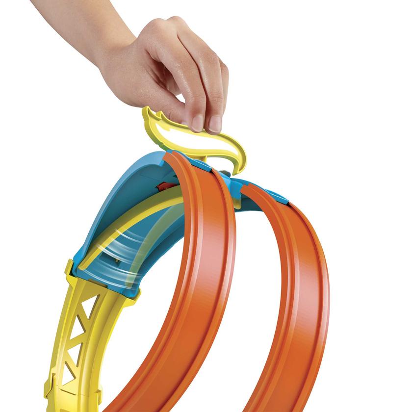 Hot Wheels Track Builder Pista de Juguete Paquete Doble Loop Best Seller