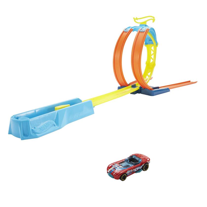 Hot Wheels Track Builder Pista de Juguete Paquete Doble Loop Best Seller