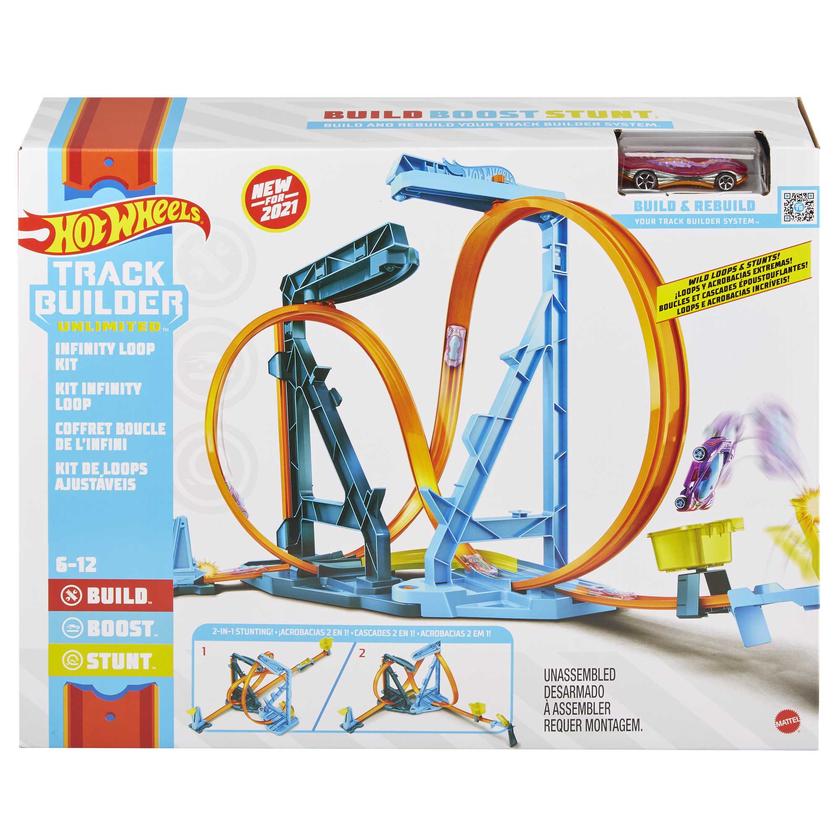 Hot Wheels Track Builder Unlimited Coffret Boucle de L’Infini New Arrival