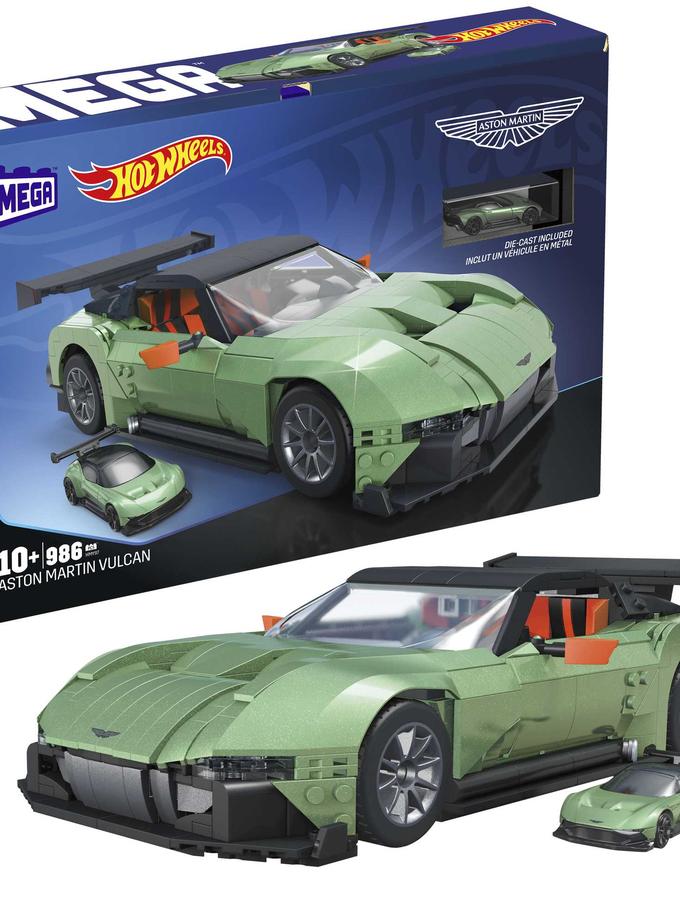 MEGA-Hot Wheels-Aston Martin Vulcan Kit de Construction (986 Pièces) For Sale