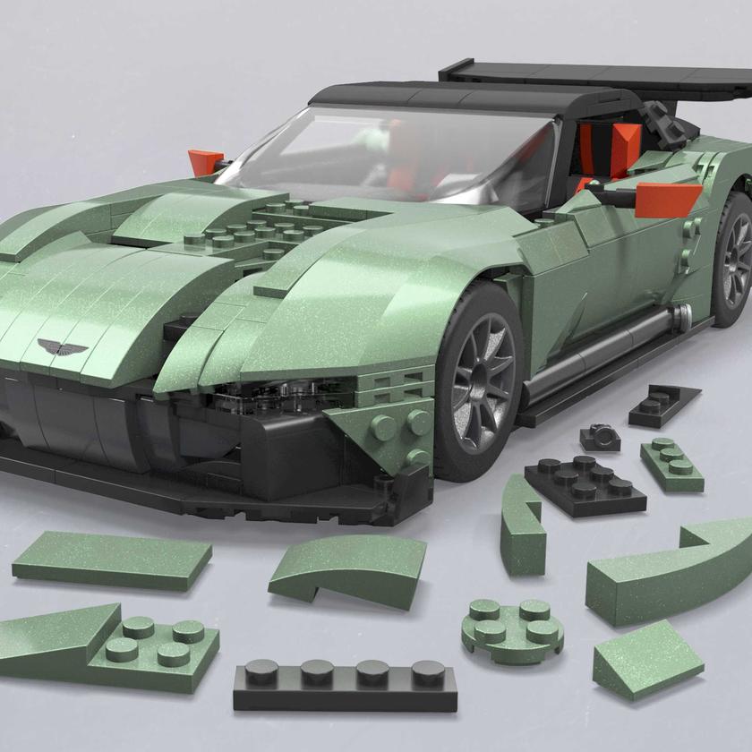 MEGA-Hot Wheels-Aston Martin Vulcan Kit de Construction (986 Pièces) For Sale