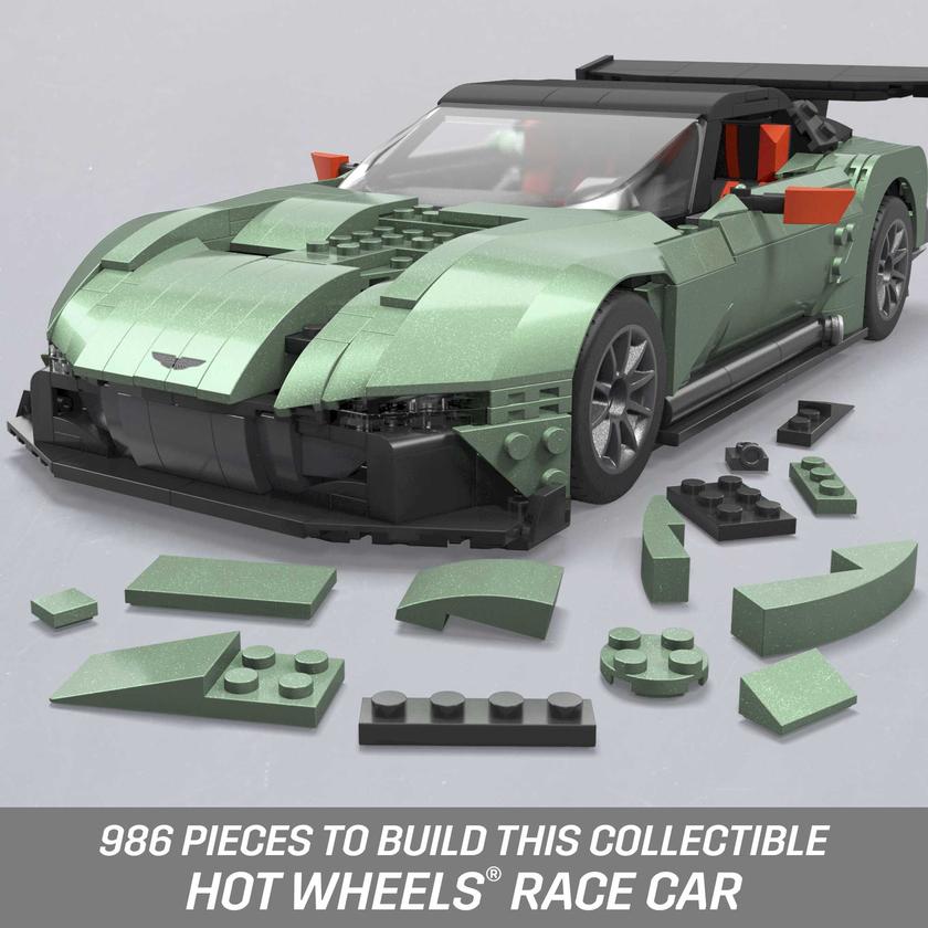 MEGA Hot Wheels Aston Martin Vulcan Vehicle Building Kit (986 Pieces) For Collectors Same Day Delivery