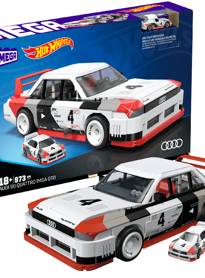 MEGA Hot Wheels Audi 90 Quattro Imsa GTO Building Toy Kit (973 Pieces) For Collectors New Arrival