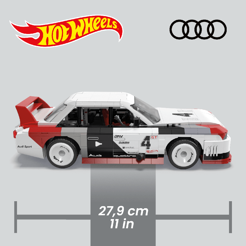 MEGA Hot Wheels Audi 90 Quattro Imsa GTO Building Toy Kit (973 Pieces) For Collectors New Arrival