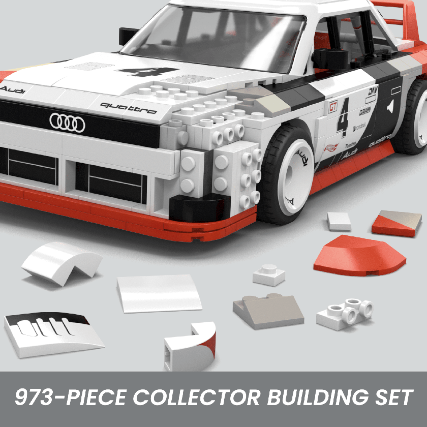 MEGA Hot Wheels Audi 90 Quattro Imsa GTO Building Toy Kit (973 Pieces) For Collectors New Arrival