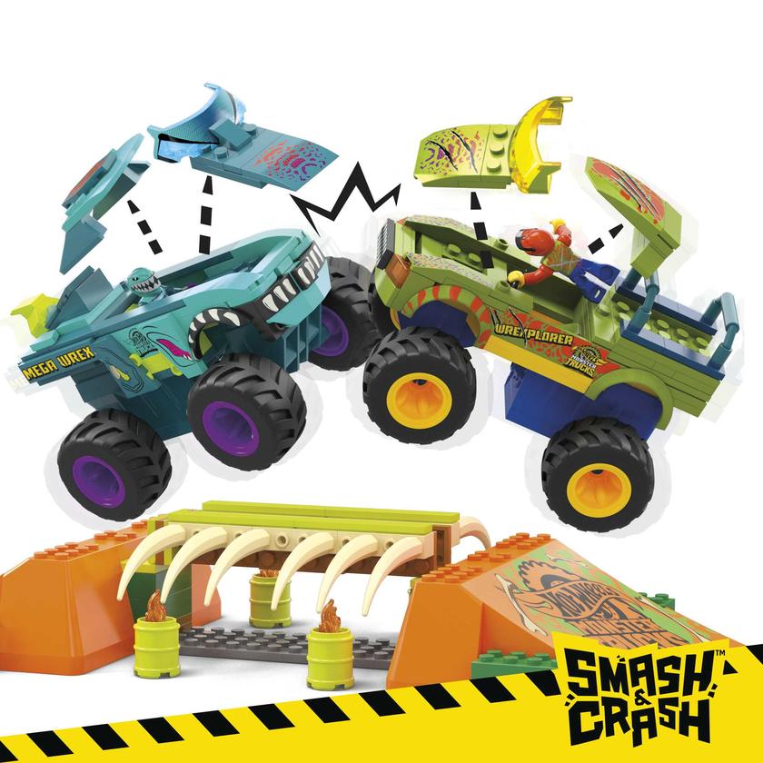 MEGA-Hot Wheels Monster Trucks-Tremplin Osseux Chocs et Fracas-Coffret On Sale