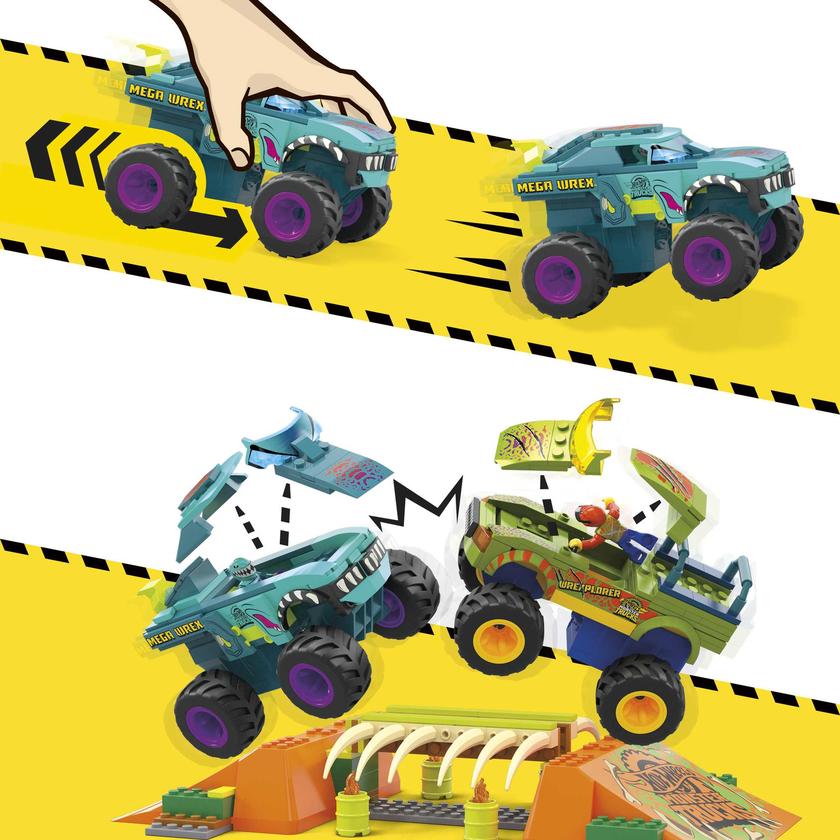 MEGA-Hot Wheels Monster Trucks-Tremplin Osseux Chocs et Fracas-Coffret On Sale