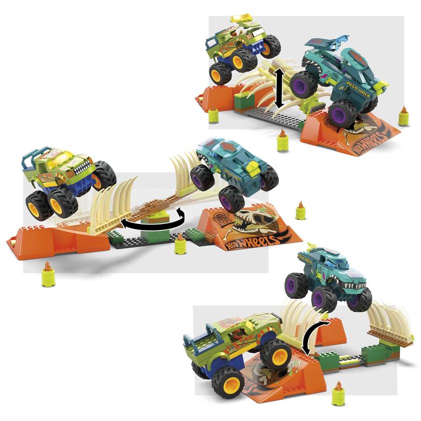 MEGA-Hot Wheels Monster Trucks-Tremplin Osseux Chocs et Fracas-Coffret On Sale